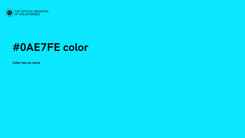 #0AE7FE color image