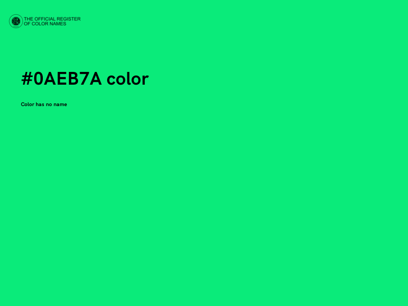 #0AEB7A color image