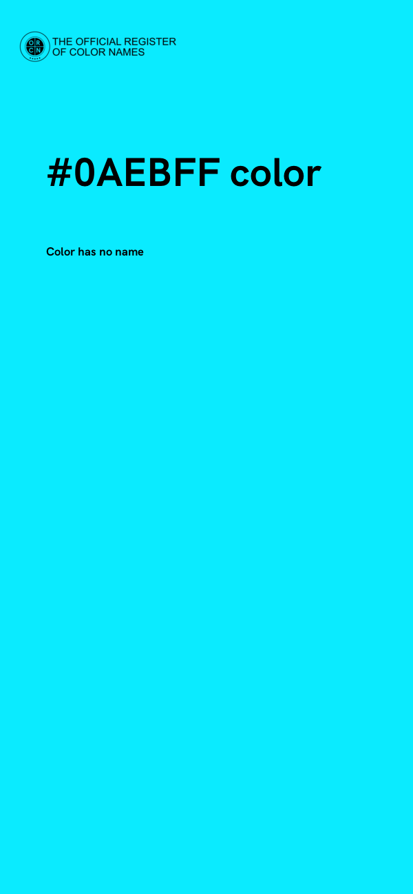 #0AEBFF color image