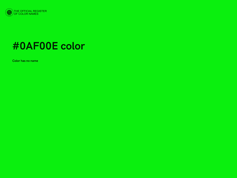 #0AF00E color image