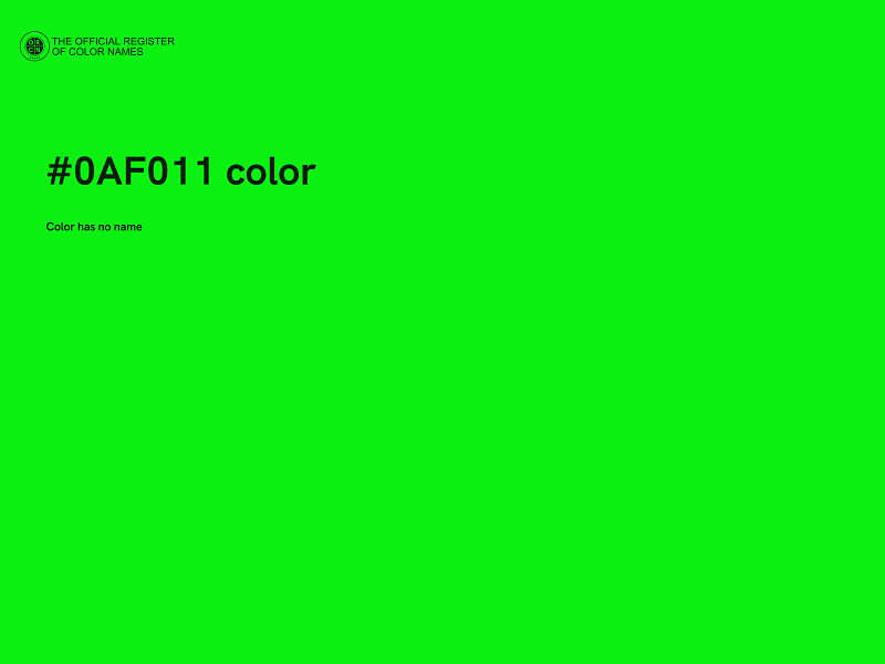 #0AF011 color image