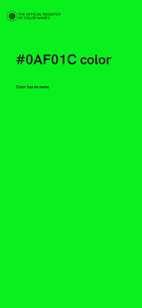 #0AF01C color image
