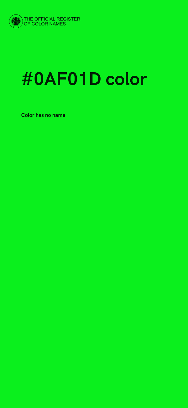 #0AF01D color image