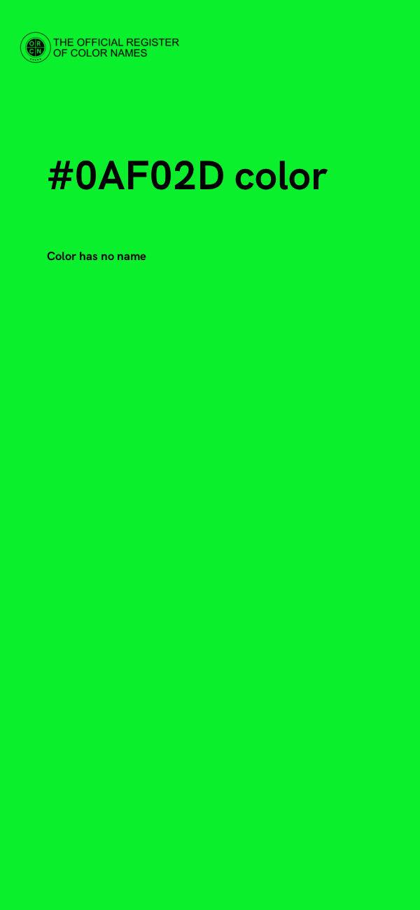 #0AF02D color image