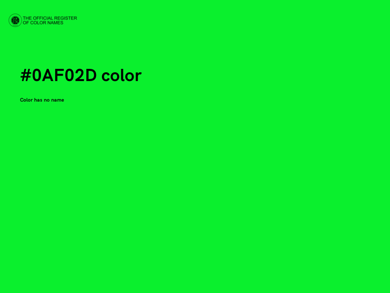 #0AF02D color image