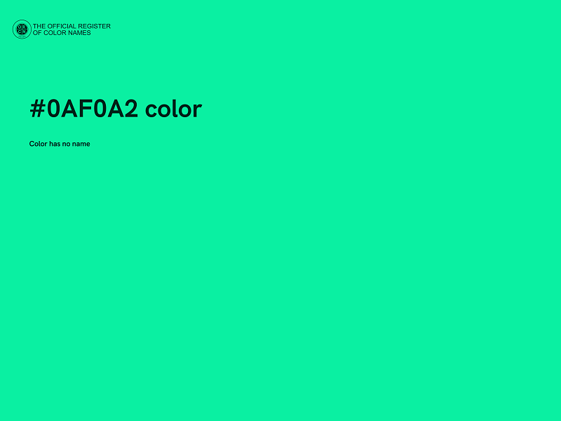 #0AF0A2 color image