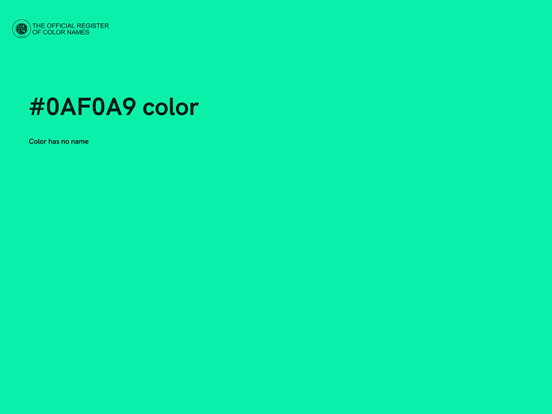 #0AF0A9 color image