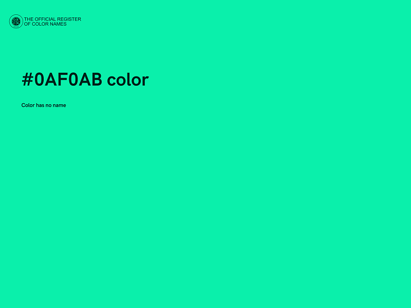 #0AF0AB color image