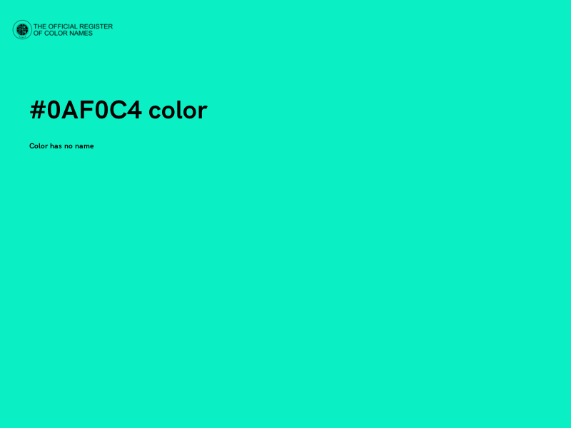 #0AF0C4 color image
