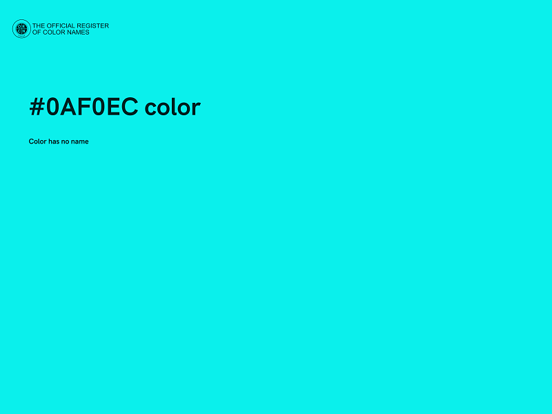#0AF0EC color image