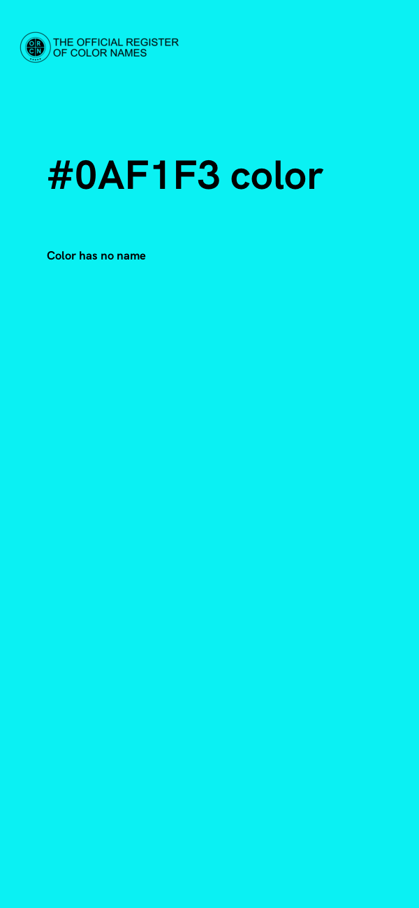 #0AF1F3 color image