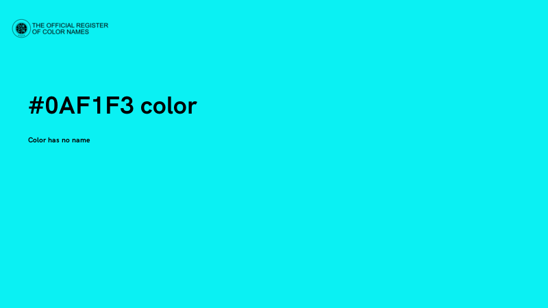 #0AF1F3 color image