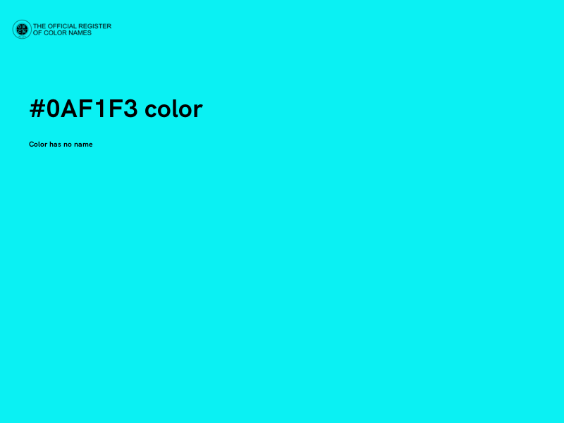 #0AF1F3 color image