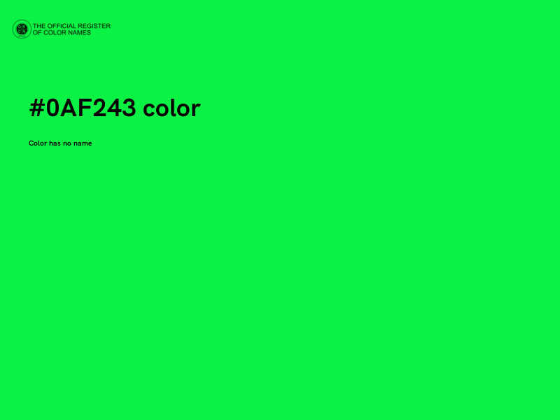 #0AF243 color image