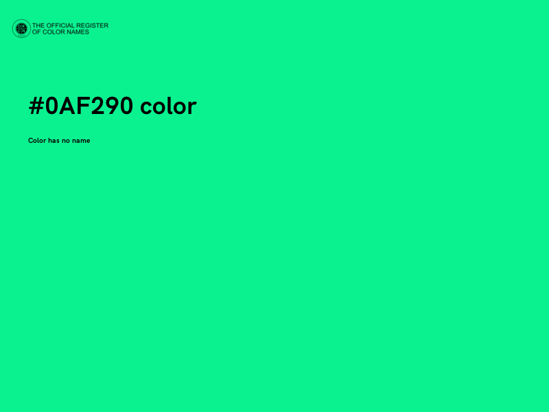 #0AF290 color image