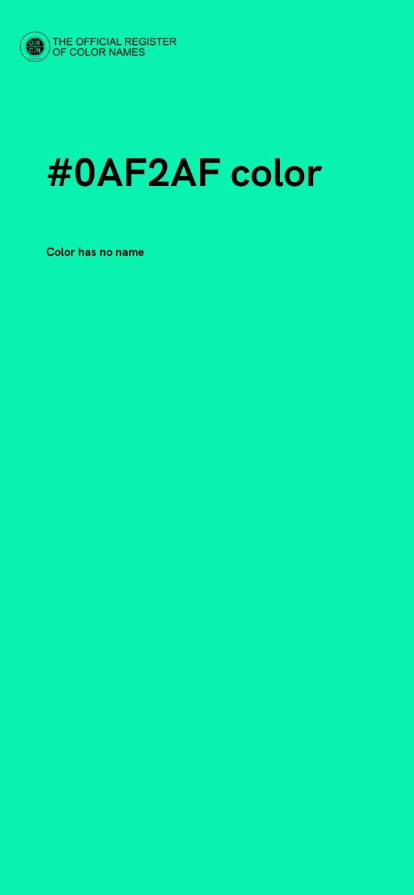 #0AF2AF color image