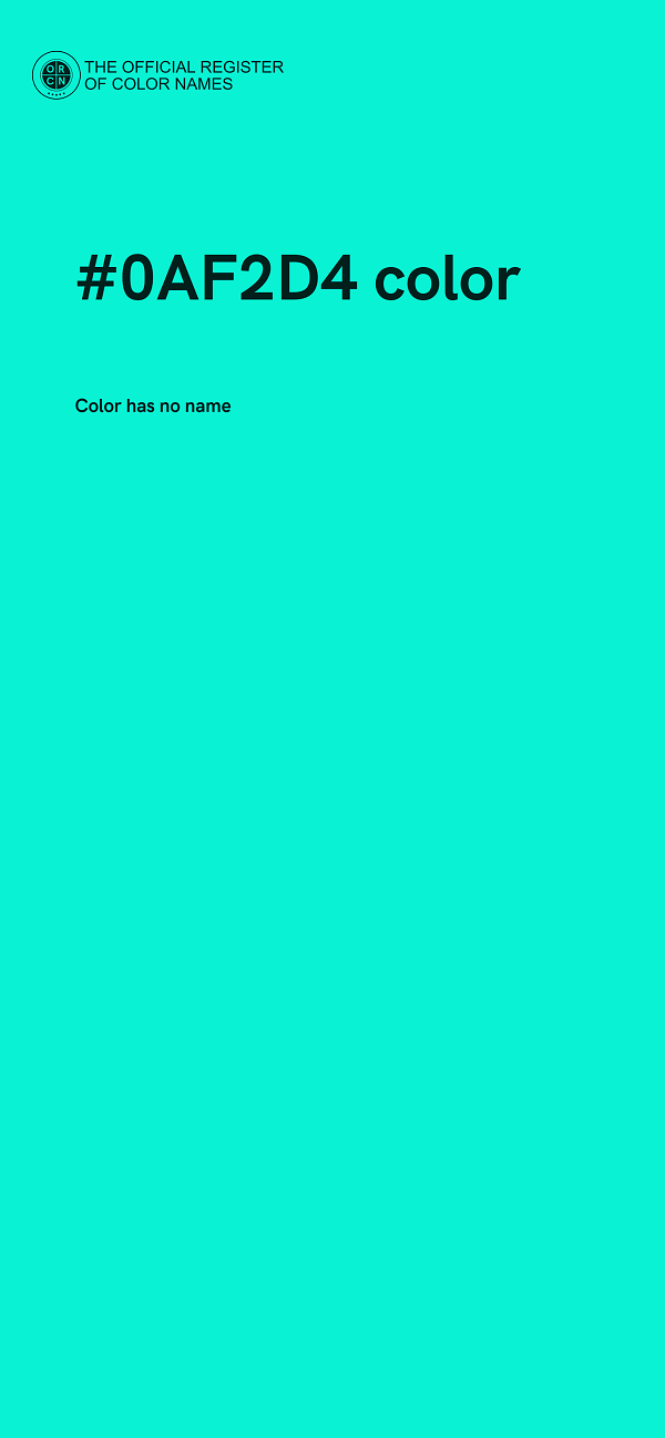 #0AF2D4 color image