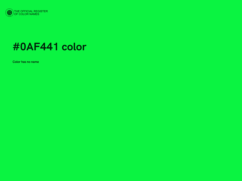 #0AF441 color image