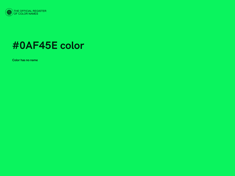 #0AF45E color image