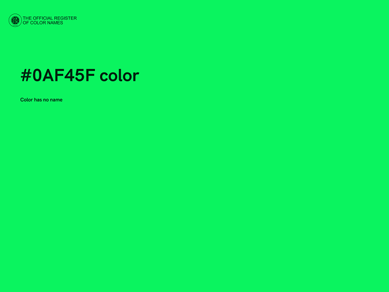 #0AF45F color image