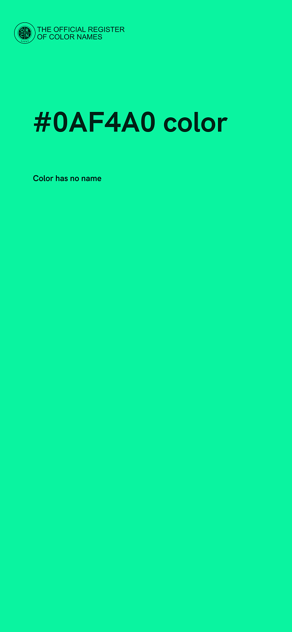 #0AF4A0 color image