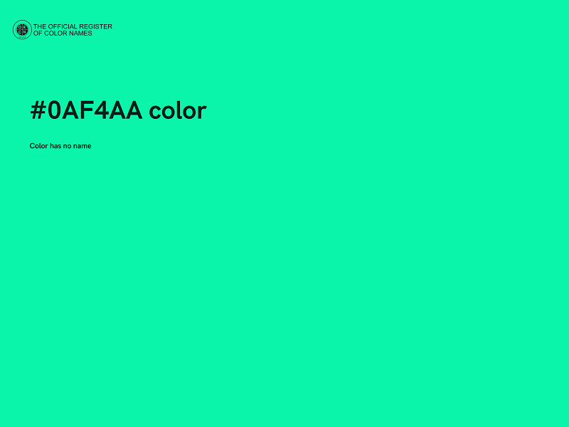 #0AF4AA color image