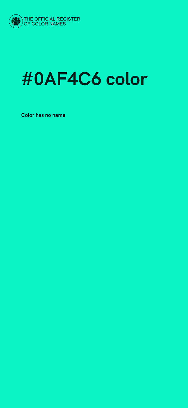 #0AF4C6 color image