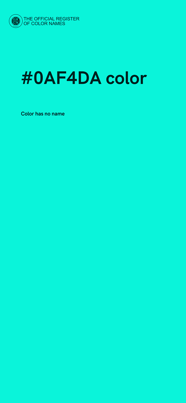 #0AF4DA color image