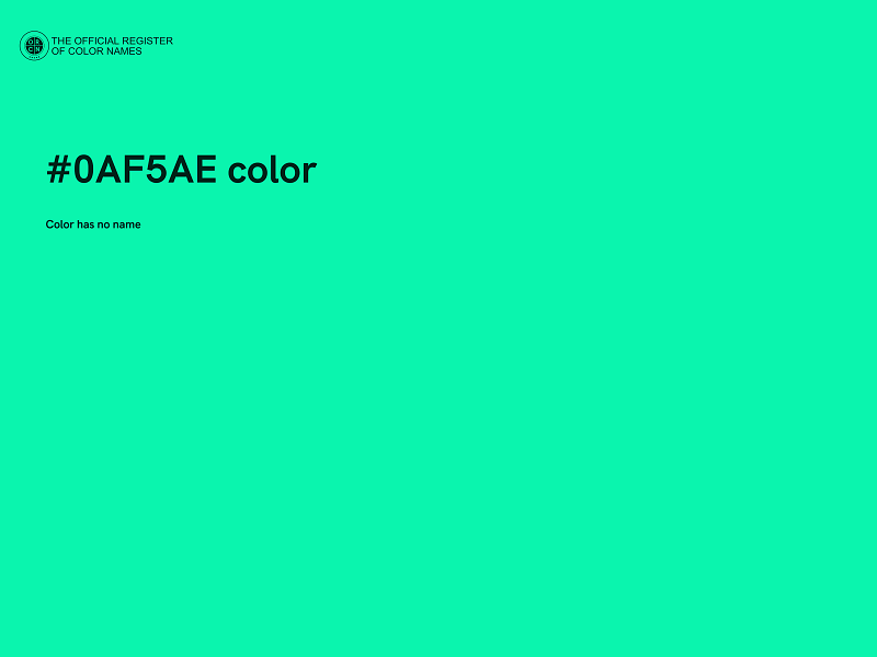 #0AF5AE color image