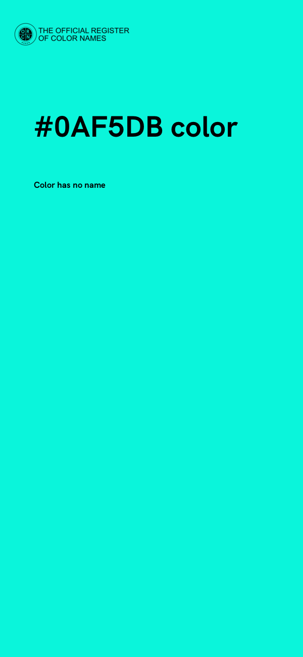 #0AF5DB color image