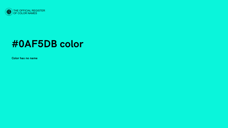 #0AF5DB color image