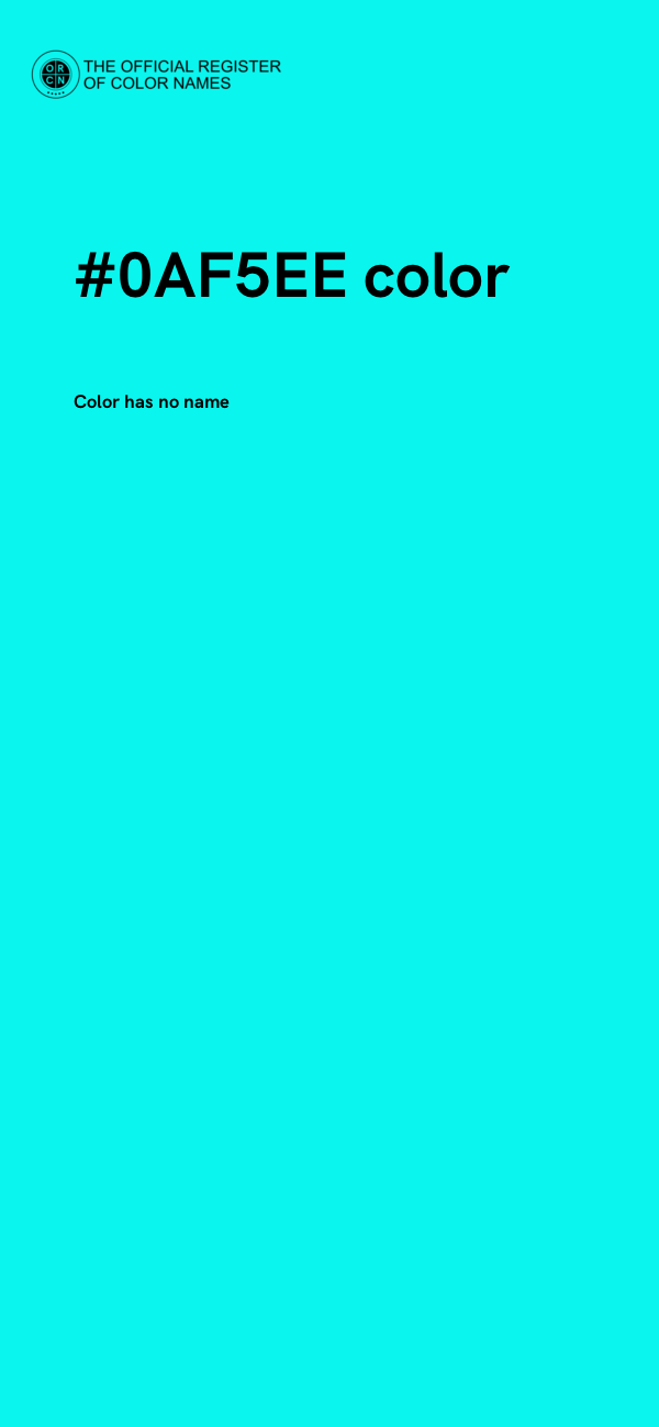 #0AF5EE color image