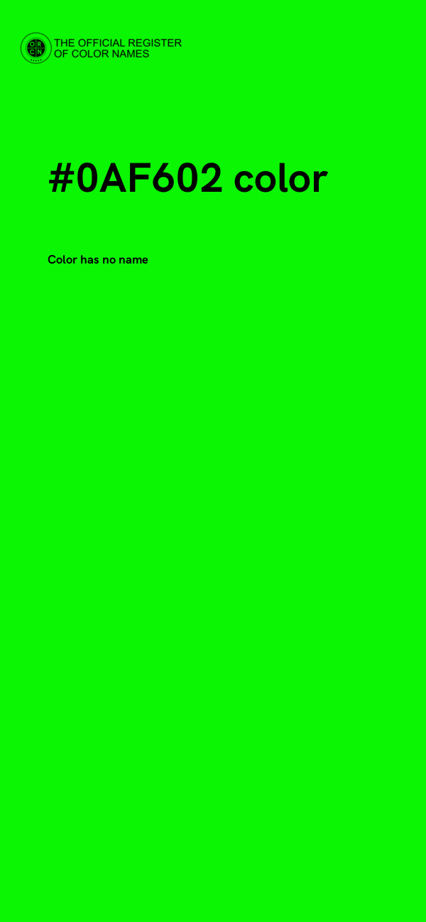 #0AF602 color image