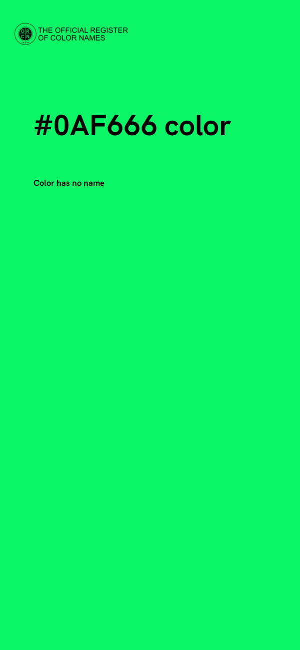 #0AF666 color image