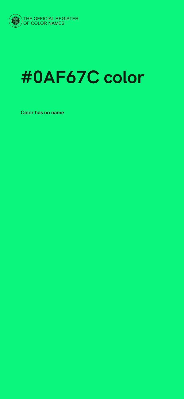 #0AF67C color image