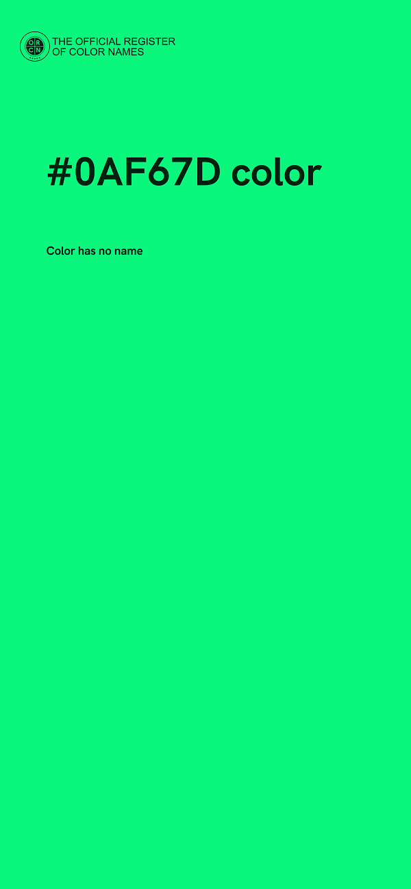 #0AF67D color image