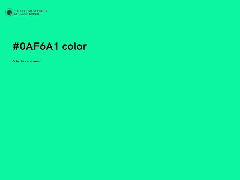 #0AF6A1 color image
