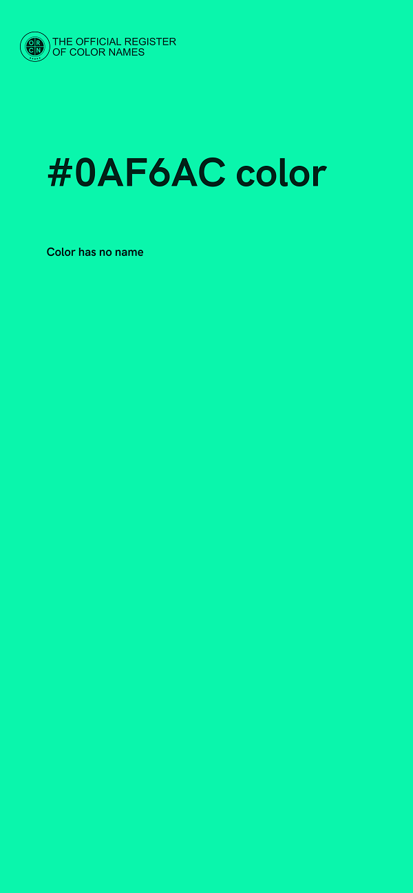 #0AF6AC color image