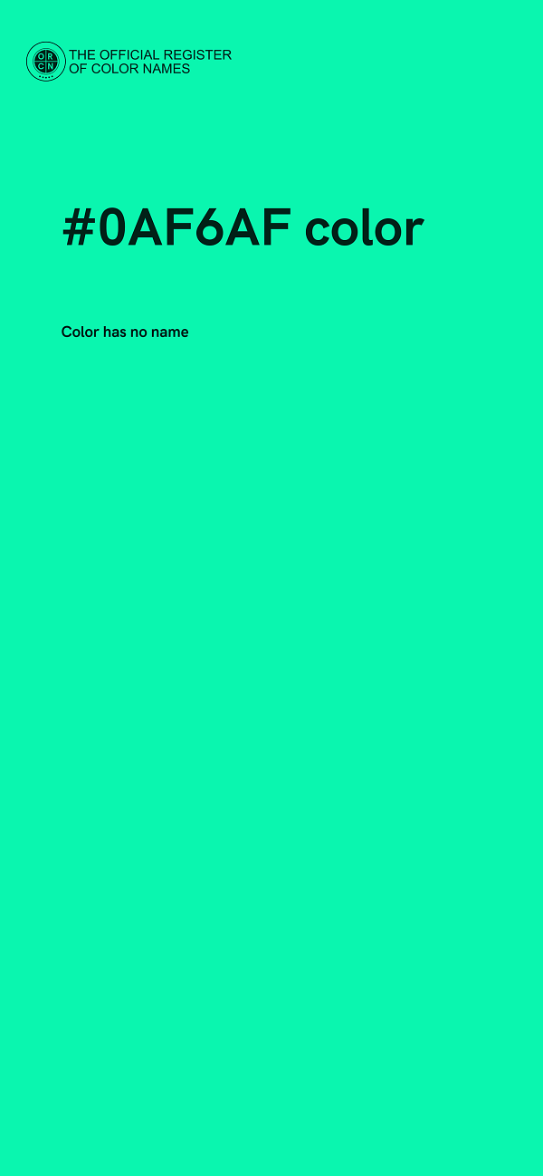 #0AF6AF color image