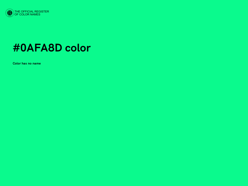 #0AFA8D color image