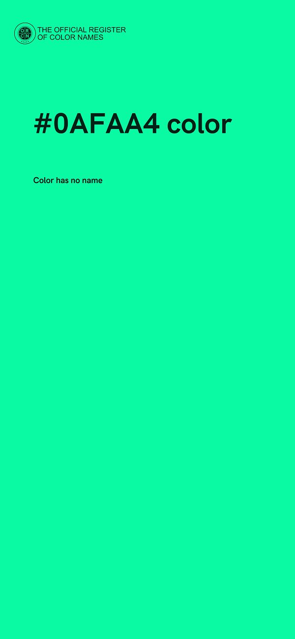 #0AFAA4 color image