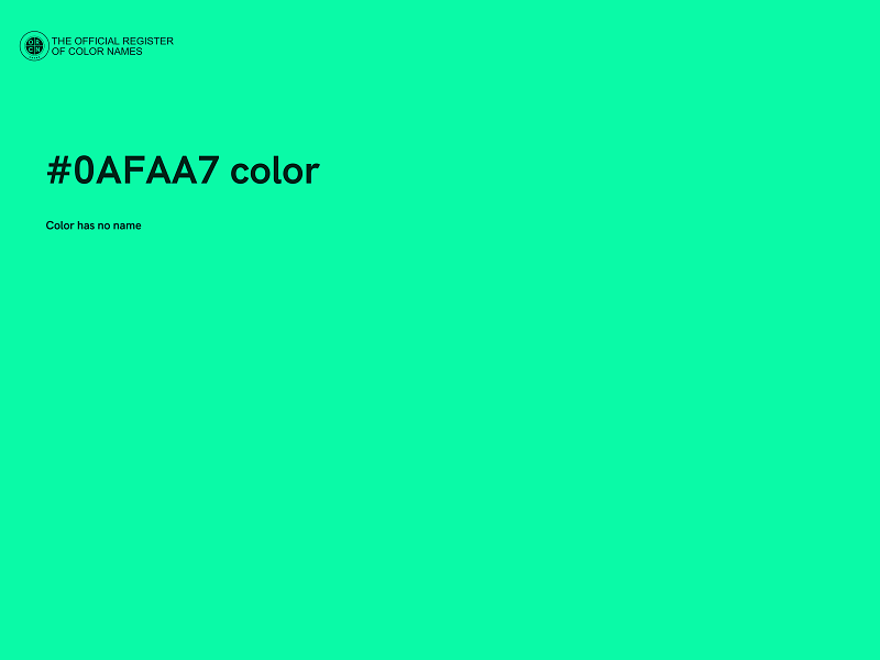 #0AFAA7 color image