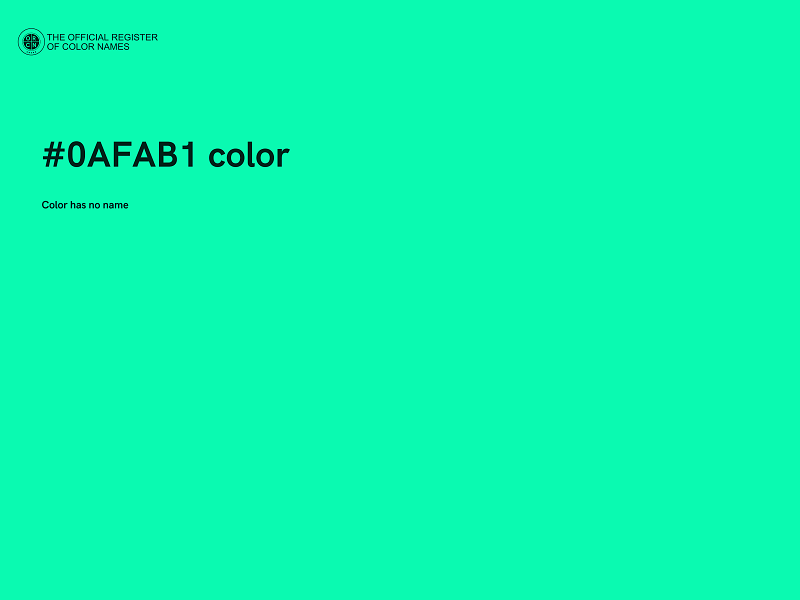 #0AFAB1 color image