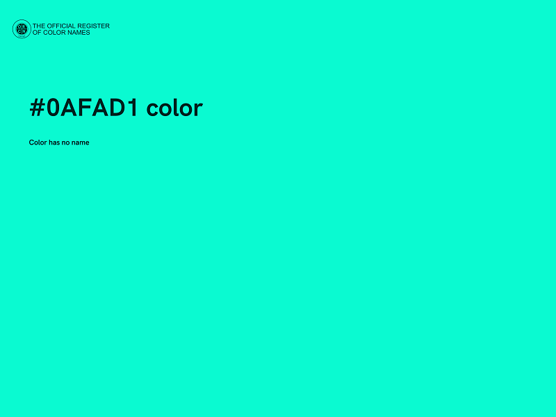 #0AFAD1 color image