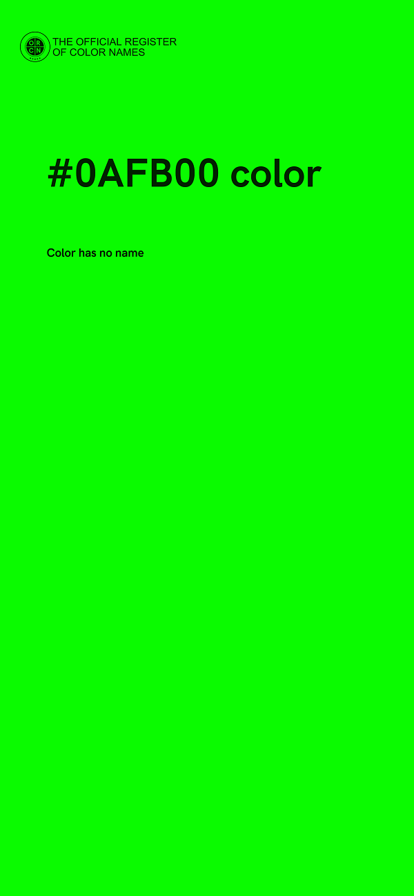 #0AFB00 color image