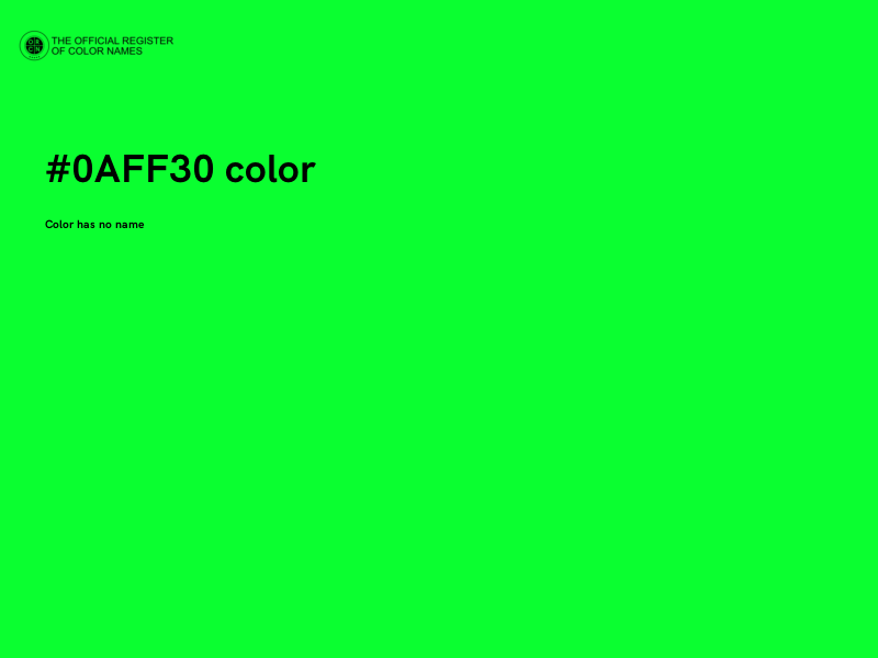 #0AFF30 color image