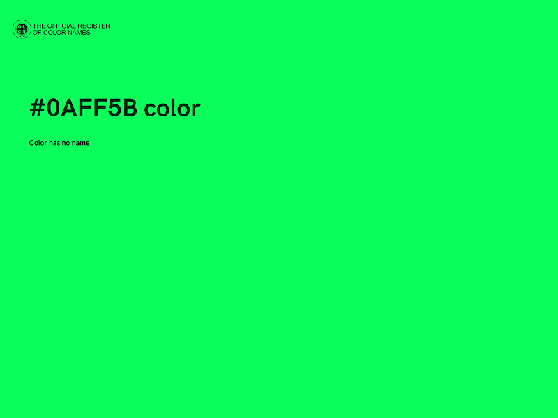 #0AFF5B color image