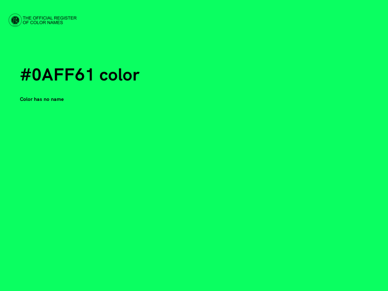 #0AFF61 color image