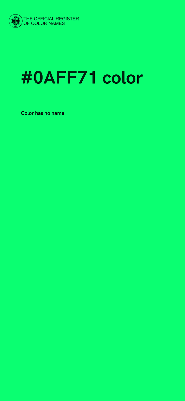 #0AFF71 color image