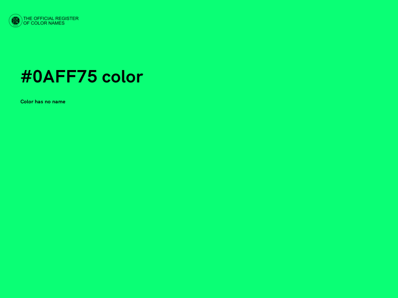 #0AFF75 color image